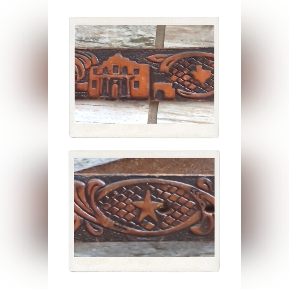 Texas Themed Leather Belt